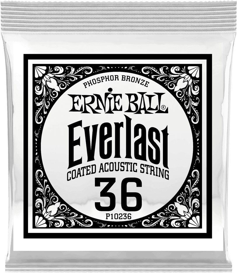 ERNIE BALL .036 EVERLAST COATED PHOSPHOR BRONZE ACOUSTIC GUITAR STRINGS