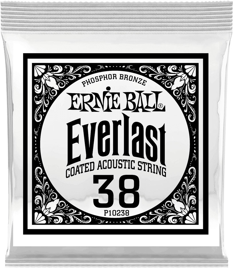 ERNIE BALL .038 EVERLAST COATED PHOSPHOR BRONZE ACOUSTIC GUITAR STRINGS