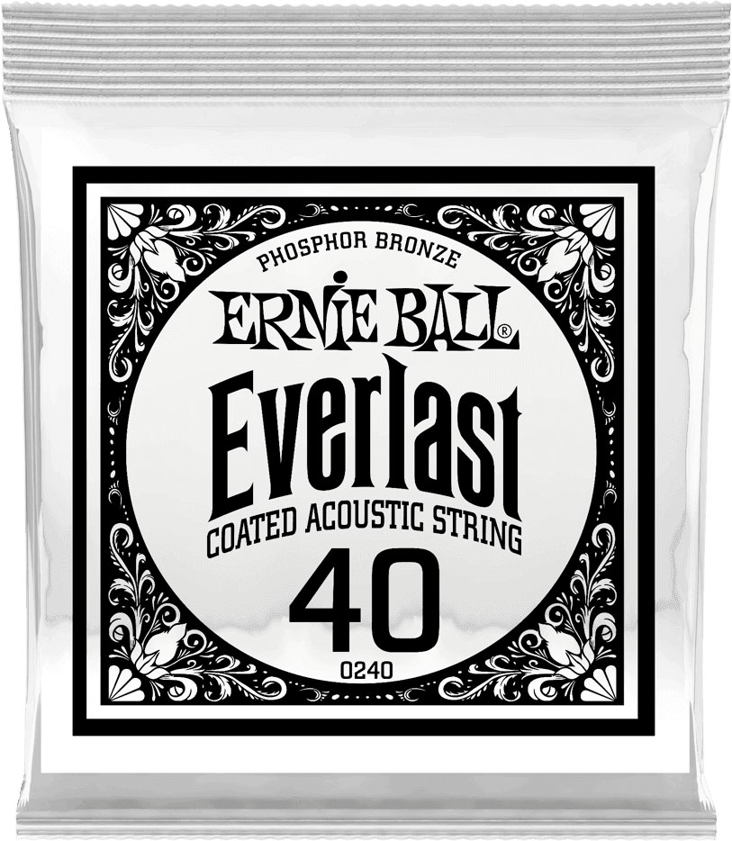 ERNIE BALL .040 EVERLAST COATED PHOSPHOR BRONZE ACOUSTIC GUITAR STRINGS