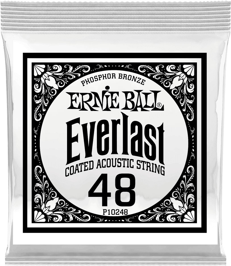 ERNIE BALL .048 EVERLAST COATED PHOSPHOR BRONZE ACOUSTIC GUITAR STRINGS