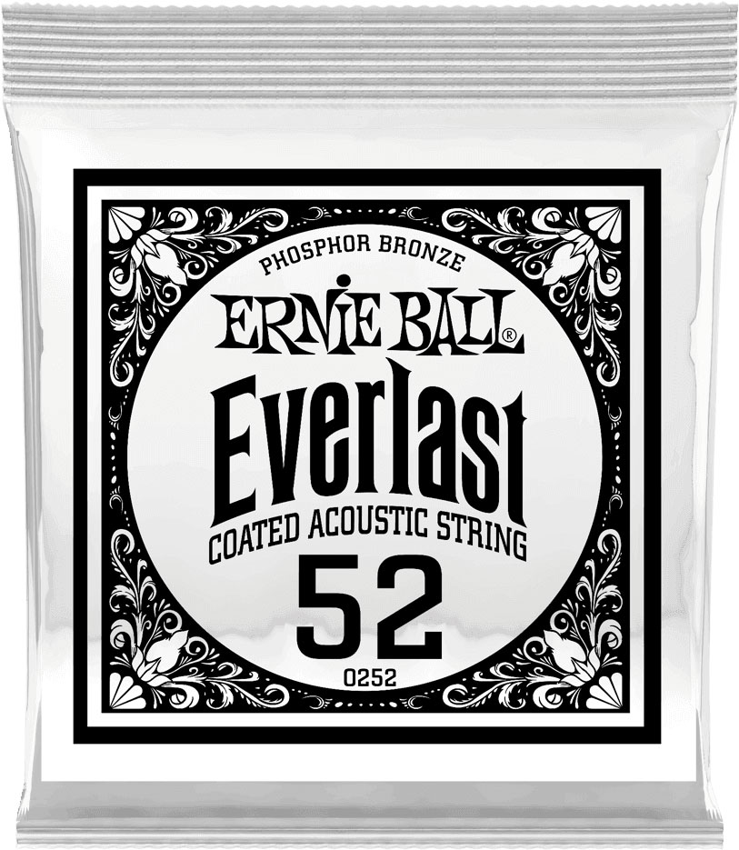ERNIE BALL .052 EVERLAST COATED PHOSPHOR BRONZE ACOUSTIC GUITAR STRINGS