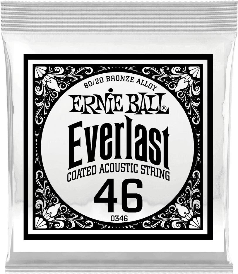 ERNIE BALL .046 EVERLAST COATED 80/20 BRONZE ACOUSTIC GUITAR STRINGS