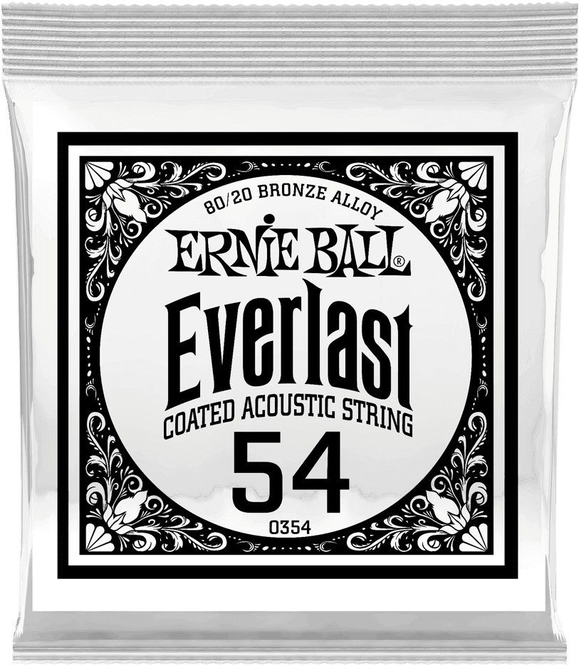 ERNIE BALL .054 EVERLAST COATED 80/20 BRONZE ACOUSTIC GUITAR STRINGS