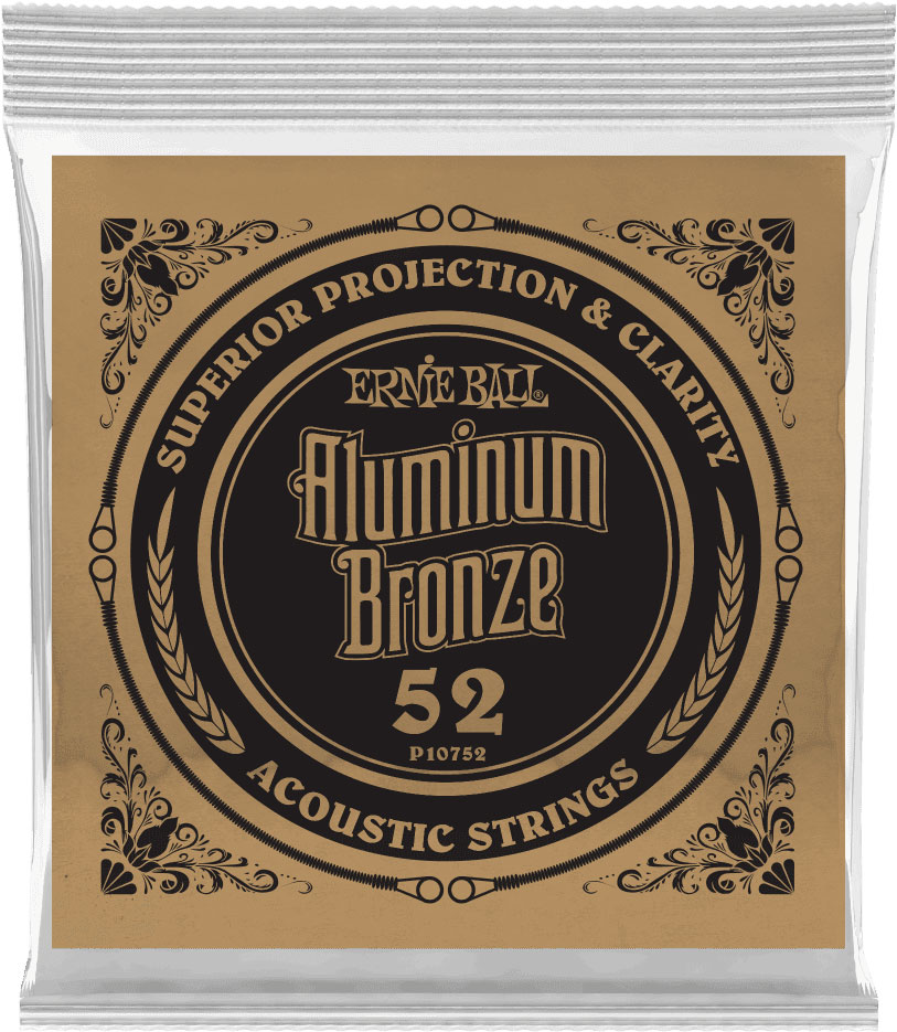 ERNIE BALL .052 ALUMINUM BRONZE WOUND ACOUSTIC GUITAR STRINGS