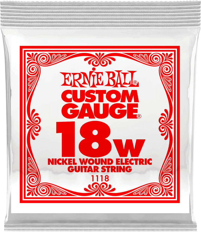 ERNIE BALL .018 NICKEL WOUND ELECTRIC GUITAR STRINGS