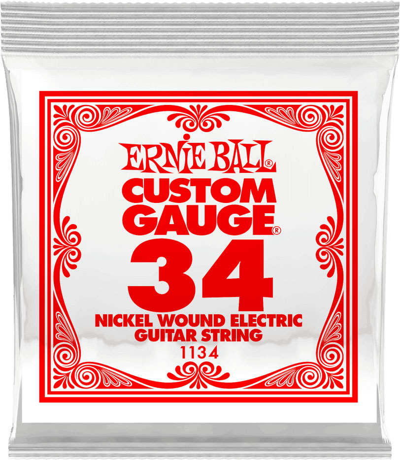 ERNIE BALL .034 NICKEL WOUND ELECTRIC GUITAR STRINGS