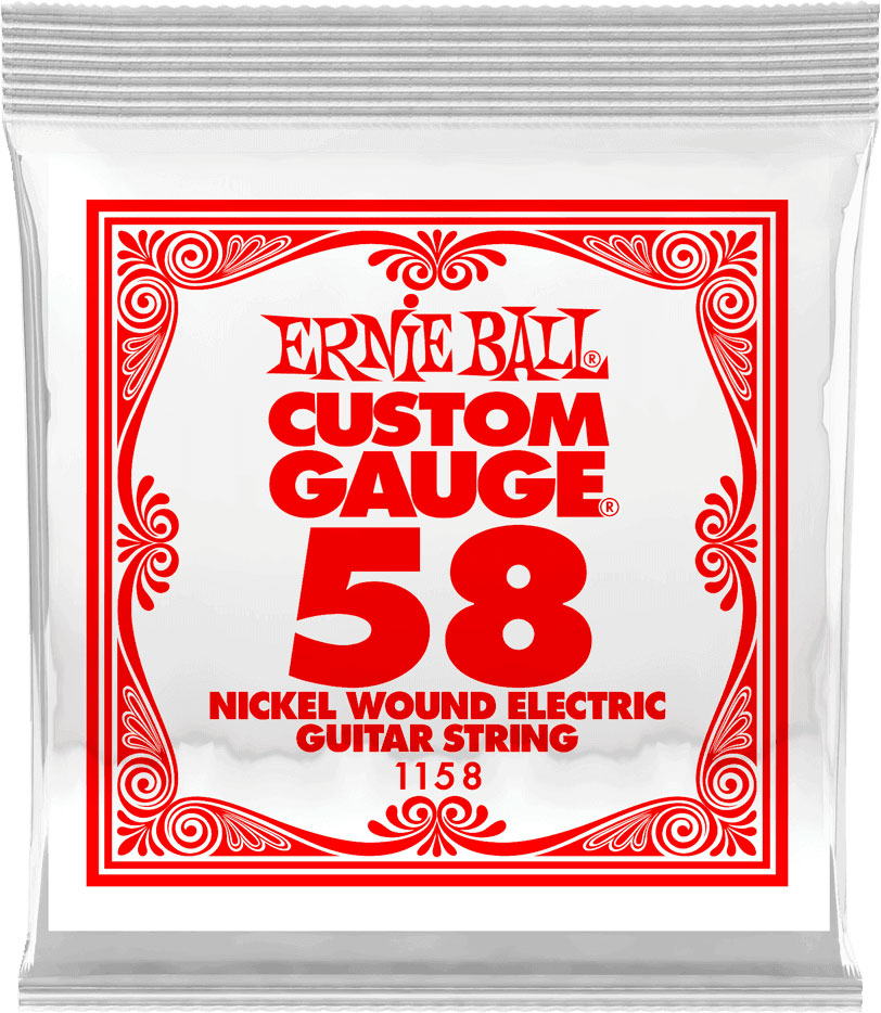 ERNIE BALL .058 NICKEL WOUND ELECTRIC GUITAR STRINGS