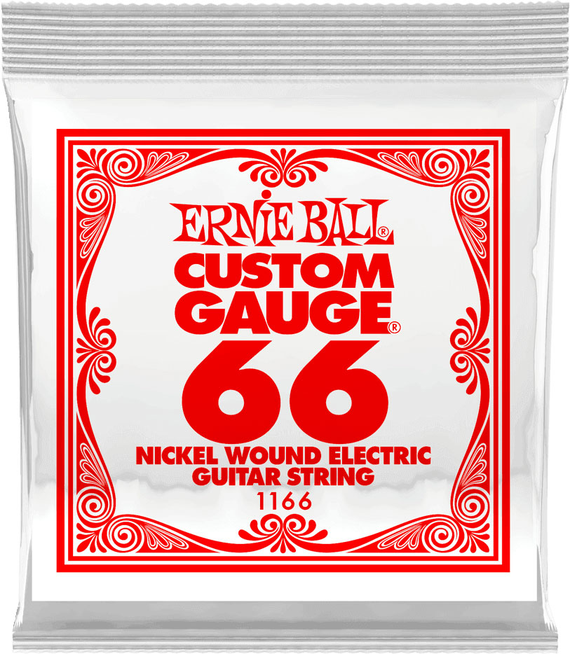 ERNIE BALL .066 NICKEL WOUND ELECTRIC GUITAR STRINGS