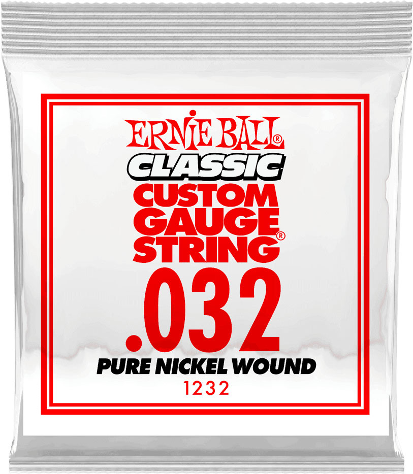 ERNIE BALL .032 CLASSIC PURE NICKEL WOUND ELECTRIC GUITAR STRINGS