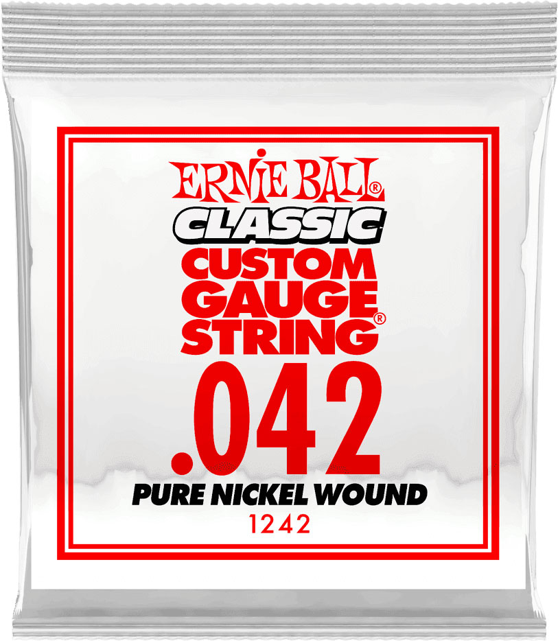 ERNIE BALL .042 CLASSIC PURE NICKEL WOUND ELECTRIC GUITAR STRINGS
