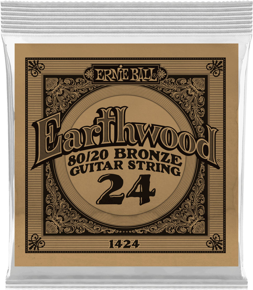 ERNIE BALL .024 EARTHWOOD 80/20 BRONZE ACOUSTIC GUITAR STRINGS