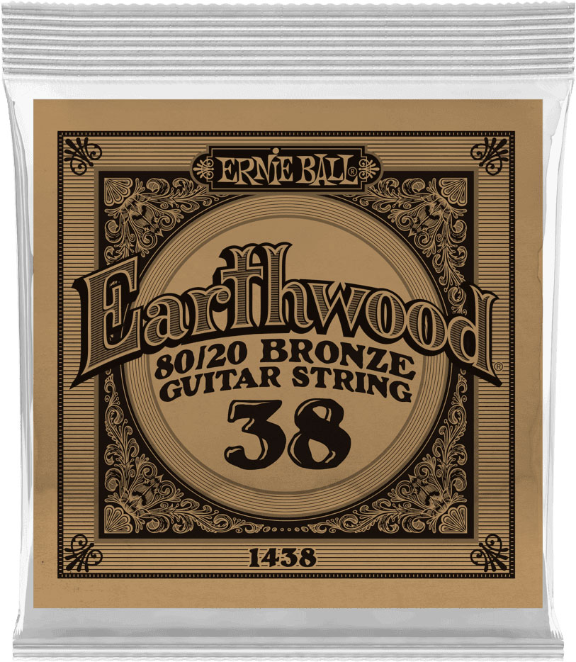 ERNIE BALL .038 EARTHWOOD 80/20 BRONZE ACOUSTIC GUITAR STRINGS