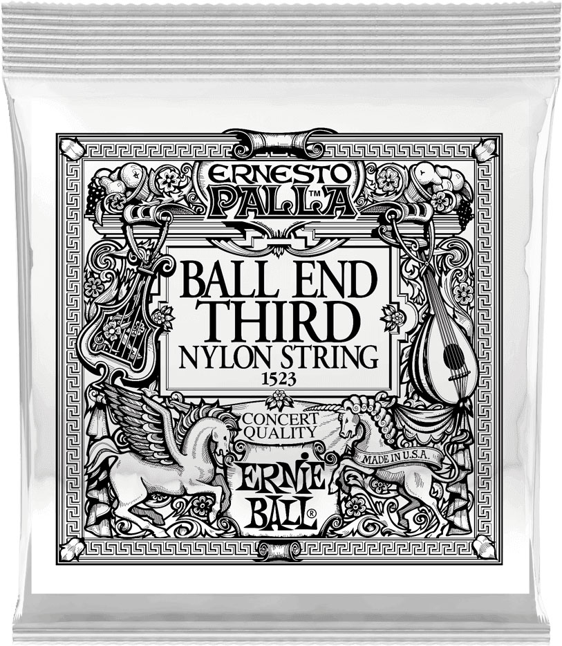 ERNIE BALL BLACK 3RD ERNESTO PALLA NYLON BALL END CLASSICAL GUITAR STRINGS