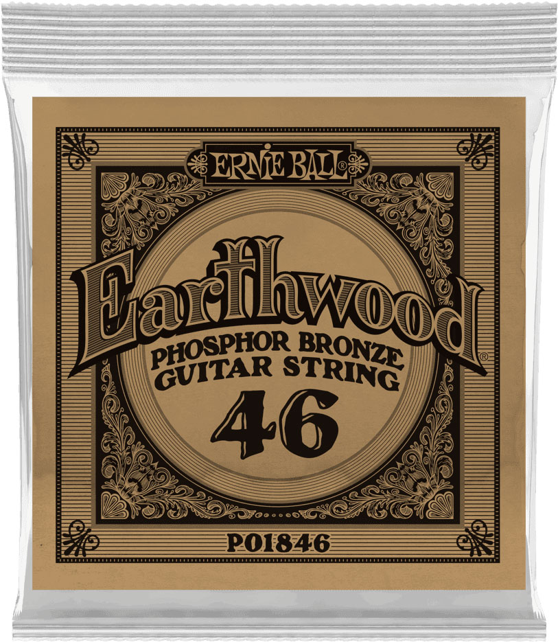 ERNIE BALL .046 EARTHWOOD PHOSPHOR BRONZE ACOUSTIC GUITAR STRINGS