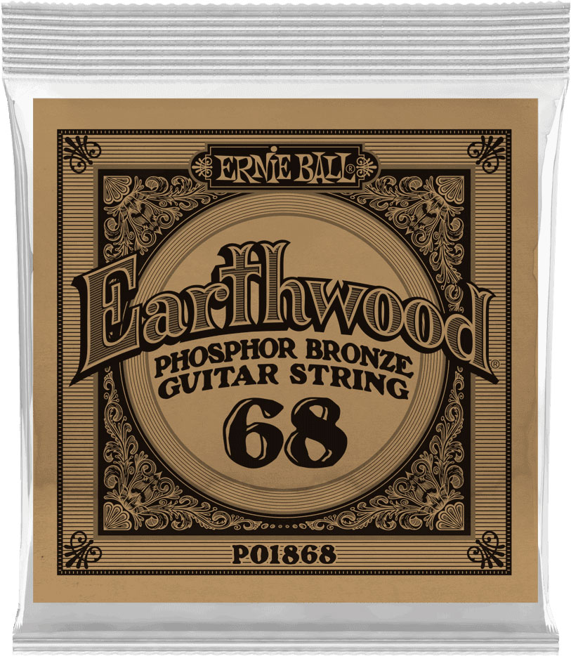 ERNIE BALL .068 EARTHWOOD PHOSPHOR BRONZE ACOUSTIC GUITAR STRINGS