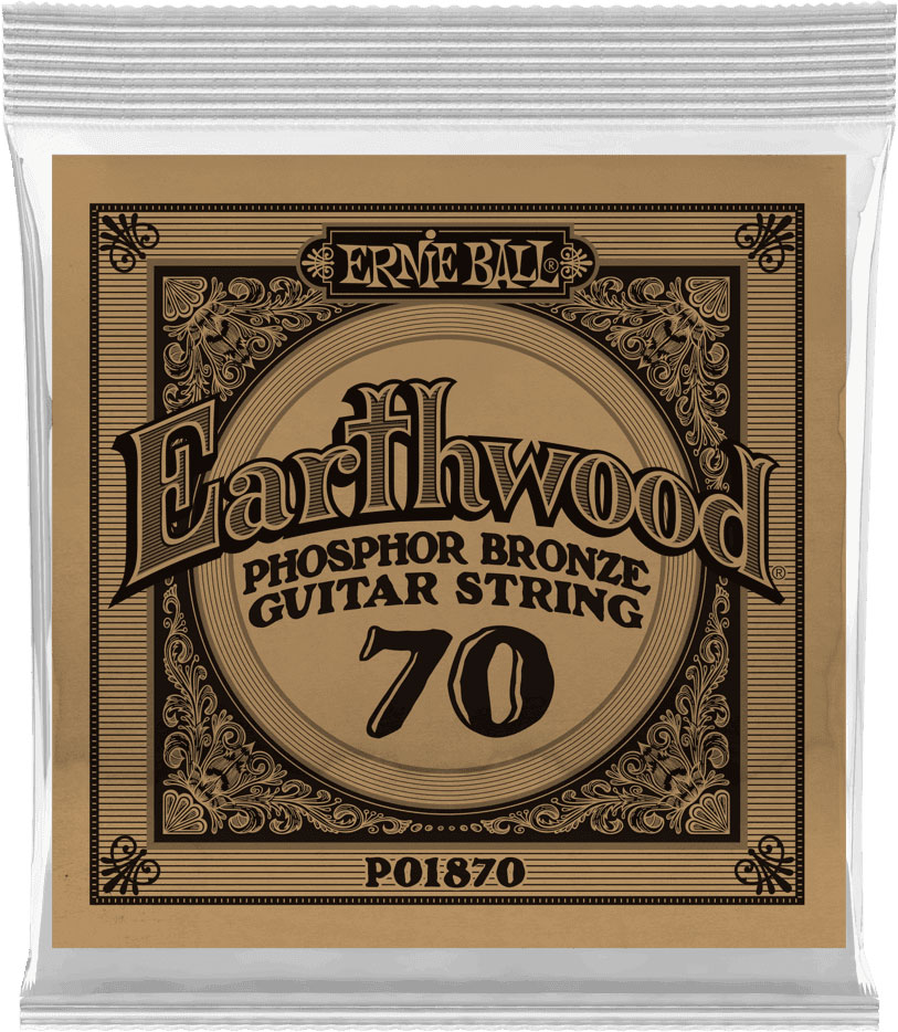 ERNIE BALL .070 EARTHWOOD PHOSPHOR BRONZE ACOUSTIC GUITAR STRINGS