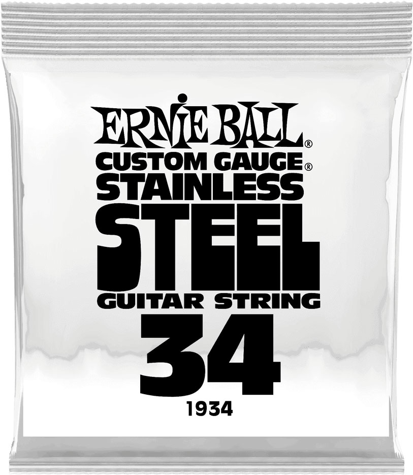 ERNIE BALL .034 STAINLESS STEEL WOUND ELECTRIC GUITAR STRINGS