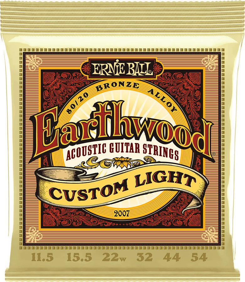 ERNIE BALL 2007 Earthwood 80/20 Bronze Custom Light 11,5-54