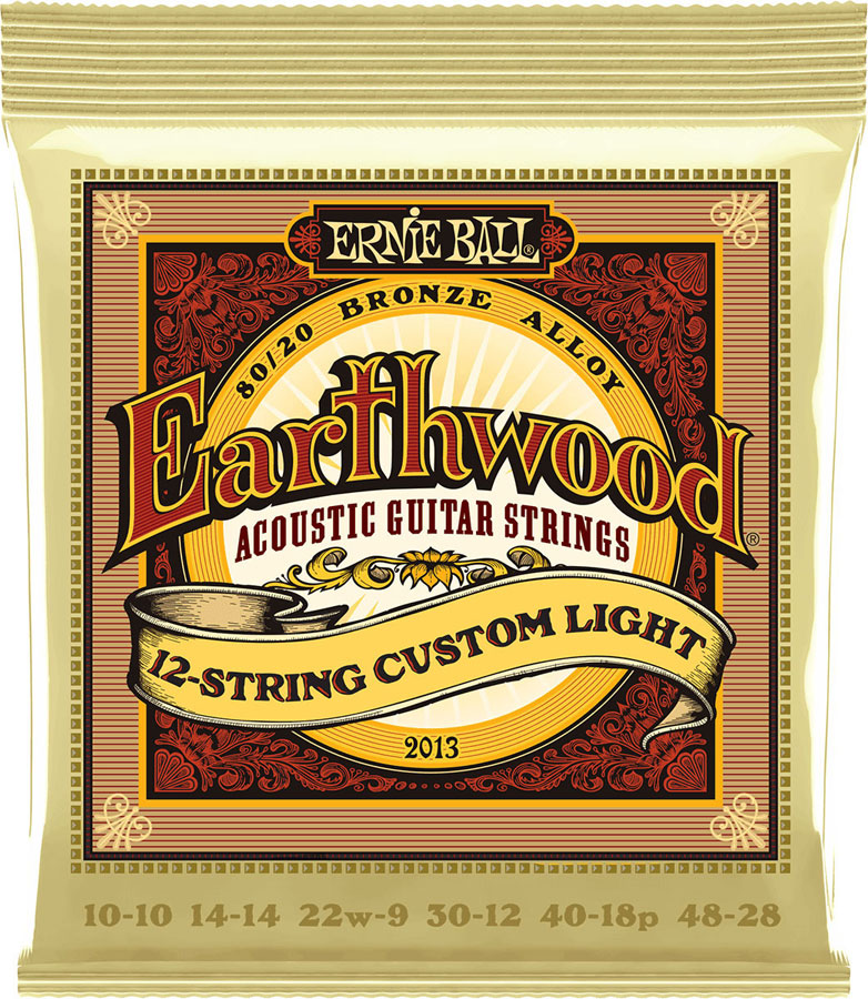ERNIE BALL 2013 Earthwood 80/20 Bronze Custom Light 12C 10-48