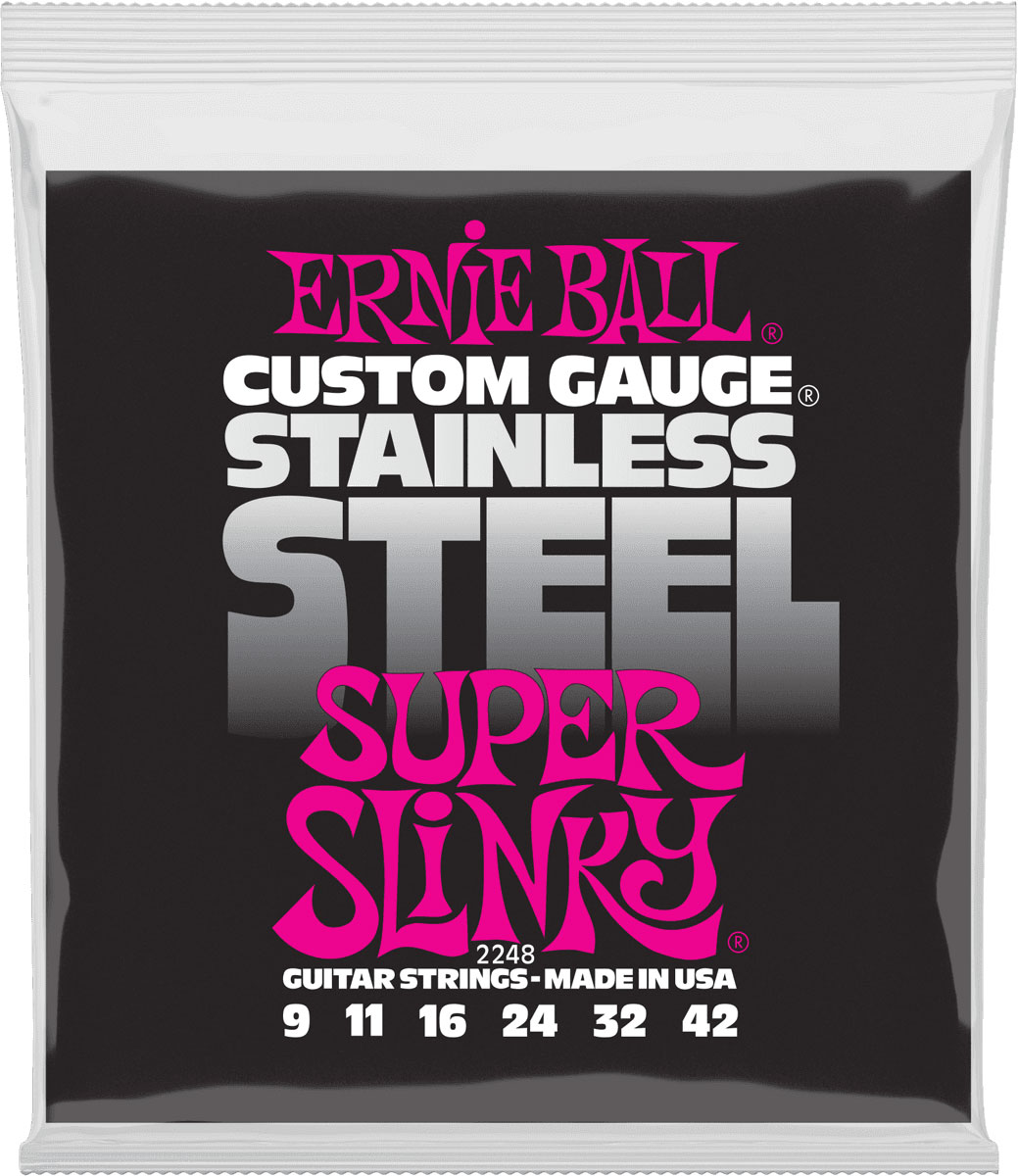 ERNIE BALL 2248 STAINLESS STEEL SUPER SLINKY 9-42