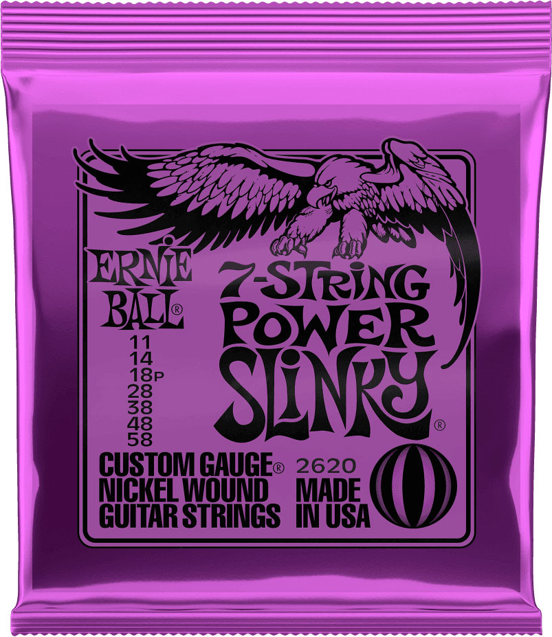 ERNIE BALL 2620 Power Slinky 7C 11-58