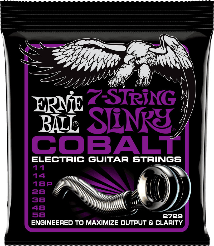 ERNIE BALL 2729 COBALT POWER SLINKY 7C 11-58