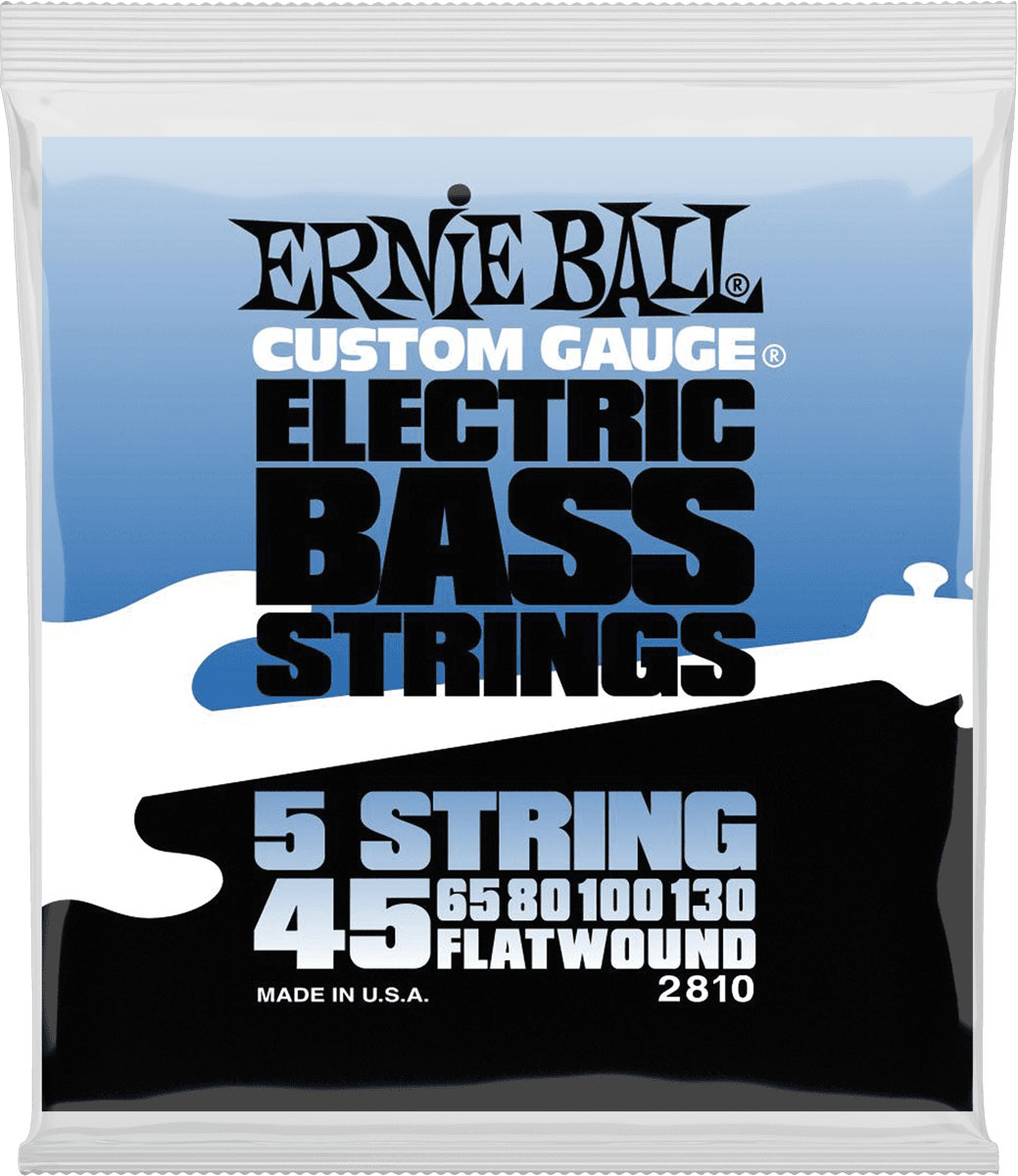 ERNIE BALL 2810 Custom Gauge 5 String Flatwound 45-130