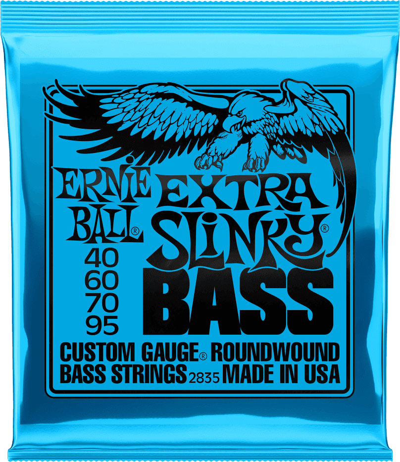 ERNIE BALL 2835 CUSTOM GAUGE ROUNDWOUND EXTRA SLINKY 40-95