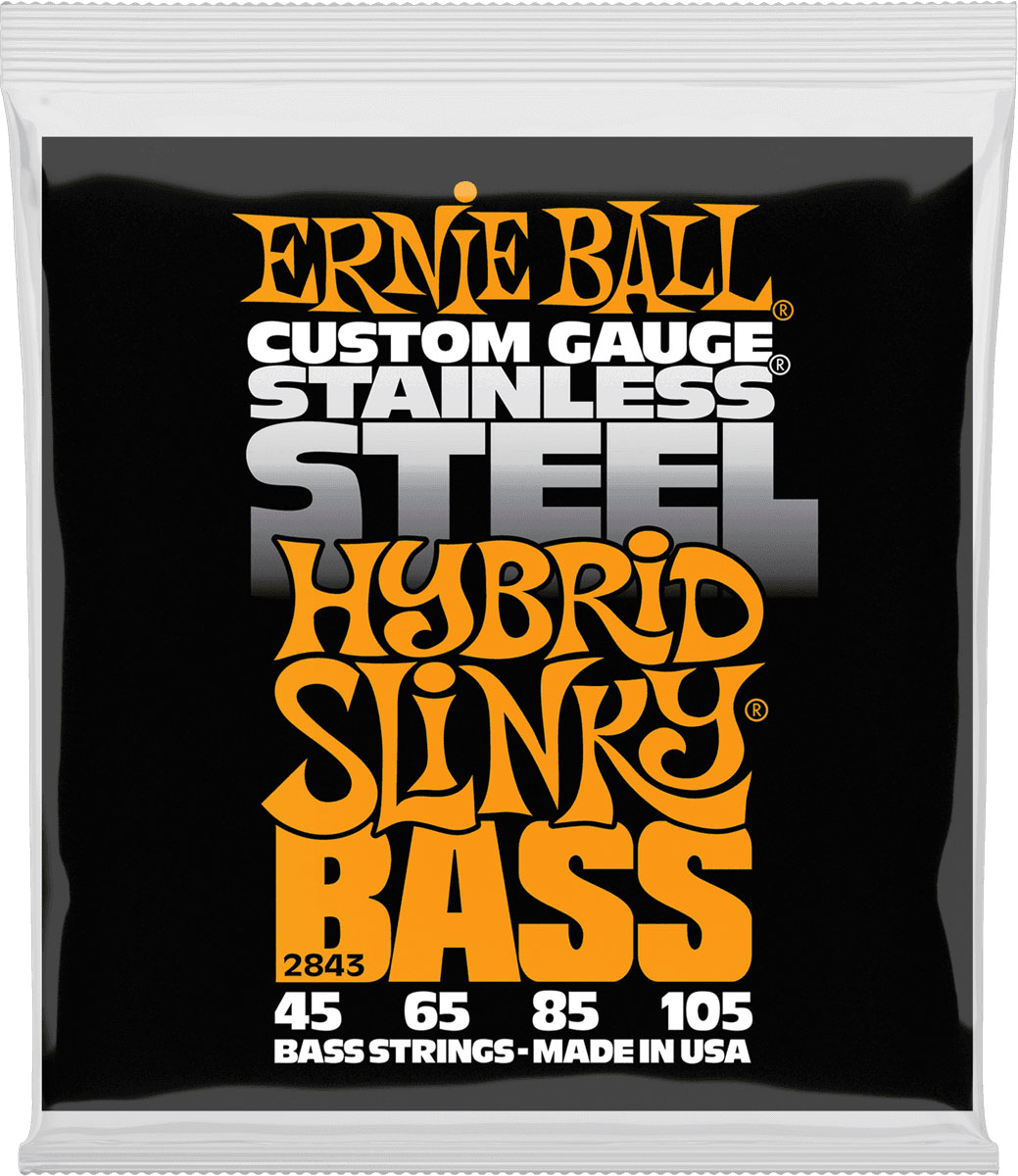 ERNIE BALL HYBRID SLINKY BASS STAINLESS STEEL 45-105 2843