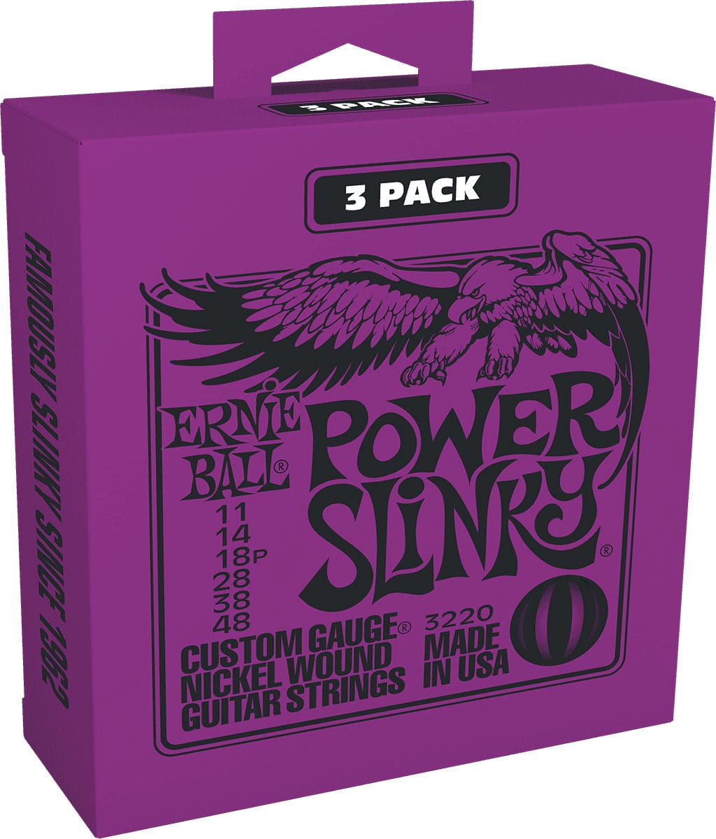 ERNIE BALL 3220 POWER SLINKY 11-48 PACK DE 3