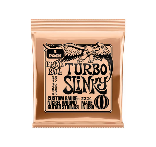 ERNIE BALL 3224 TURBO SLINKY 9,5-46 PACK DE 3