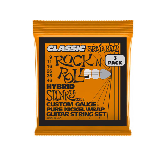 ERNIE BALL 3252 Classic RNR Hybrid Slinky 9-46 Pack de 3