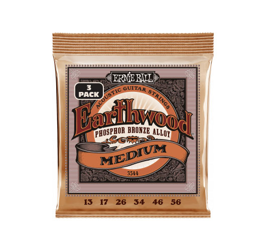 ERNIE BALL CORDES EARTHWOOD PHOSPHORE BRONZE MEDIUM 13-56 - PACK DE 3