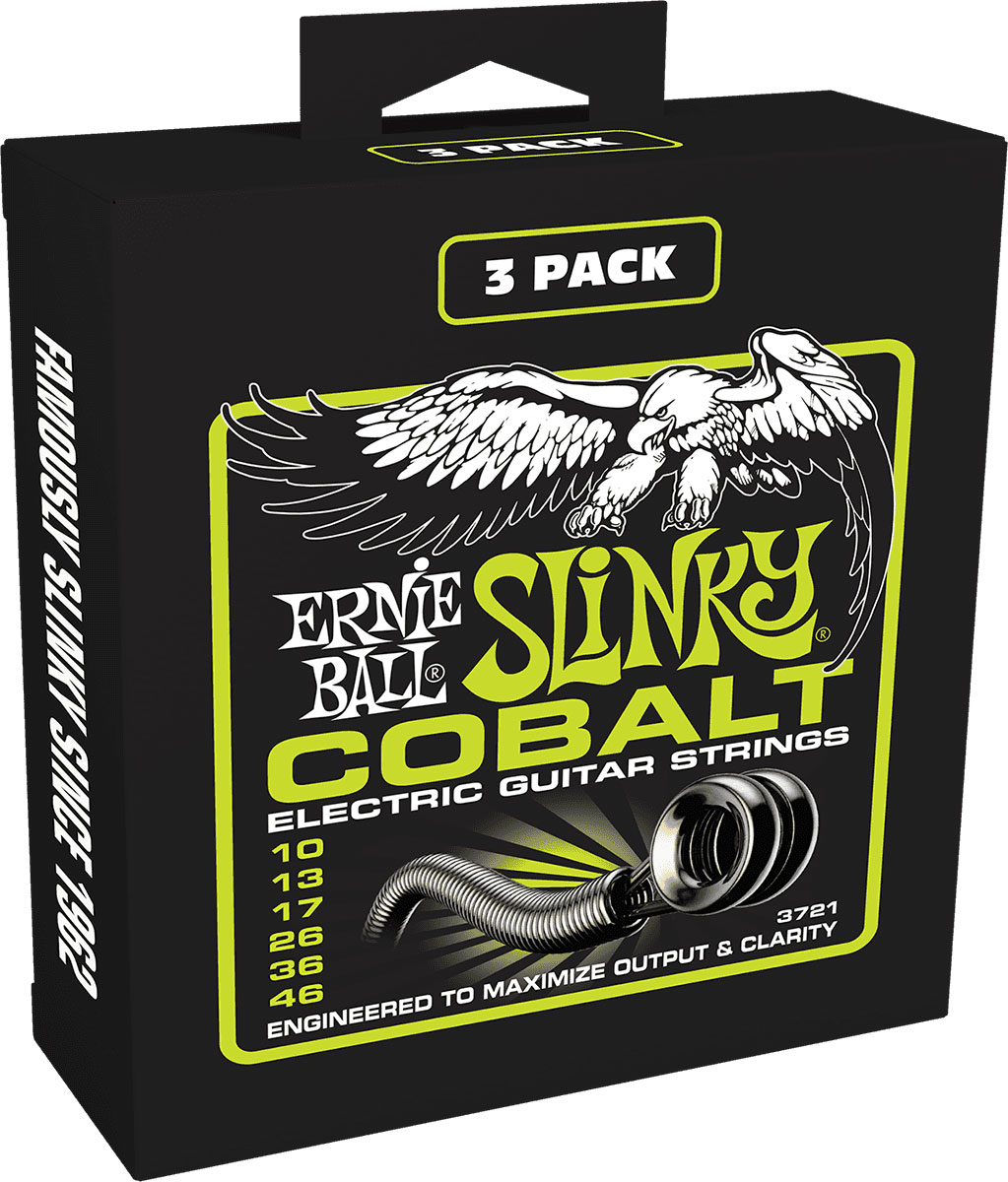 ERNIE BALL Slinky Cobalt 10-46 Pack de 3