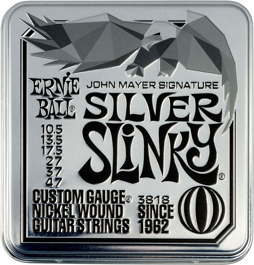 ERNIE BALL Pack de 3 John Mayer Silver Slinky - 10,5-47,5-47
