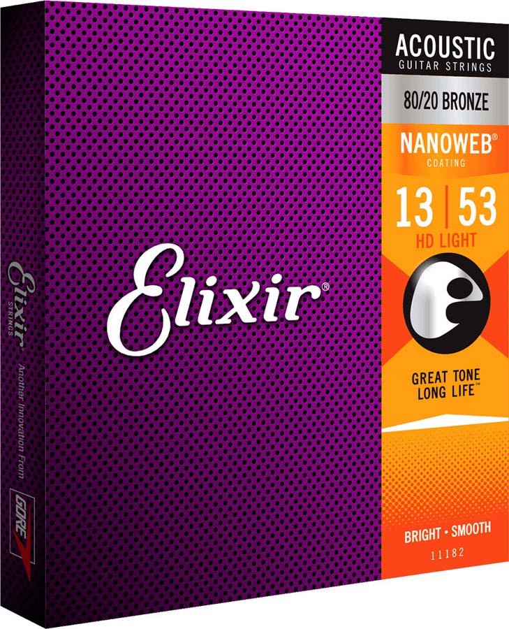 ELIXIR 11182 Nanoweb 80/20 Bronze HD Light 13-53