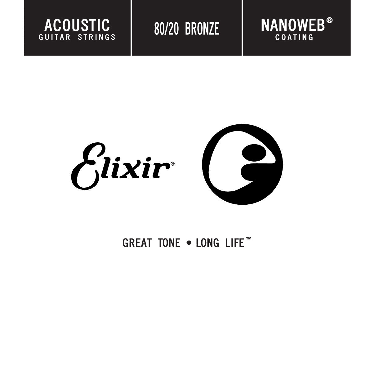ELIXIR Acoustiques Nanoweb Bronze 80/20 Acier Plein 22