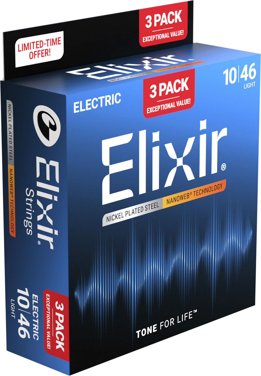 ELIXIR 16567 Nanoweb 10-46 Light Pack de 3