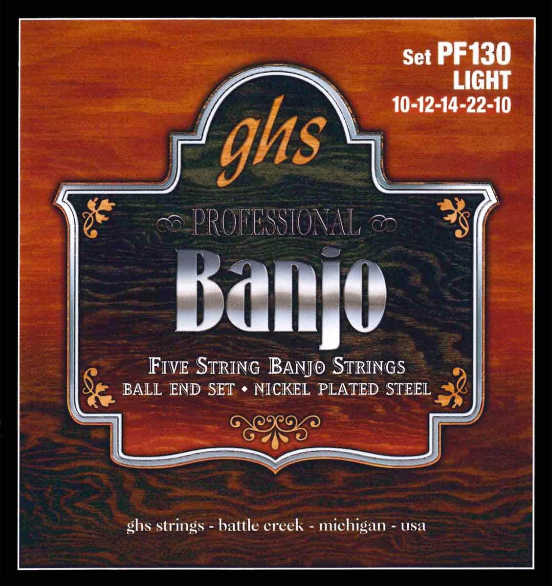 GHS BANJO PLAQU NICKEL LIGHT BOULE 10-12-14-22-10