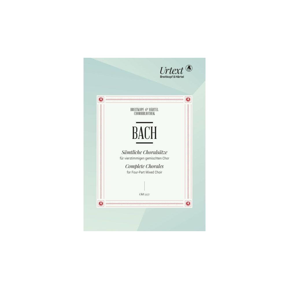 EDITION BREITKOPF J.S. - 389 Choralgesange Complete Chorales - Choeur, Piano