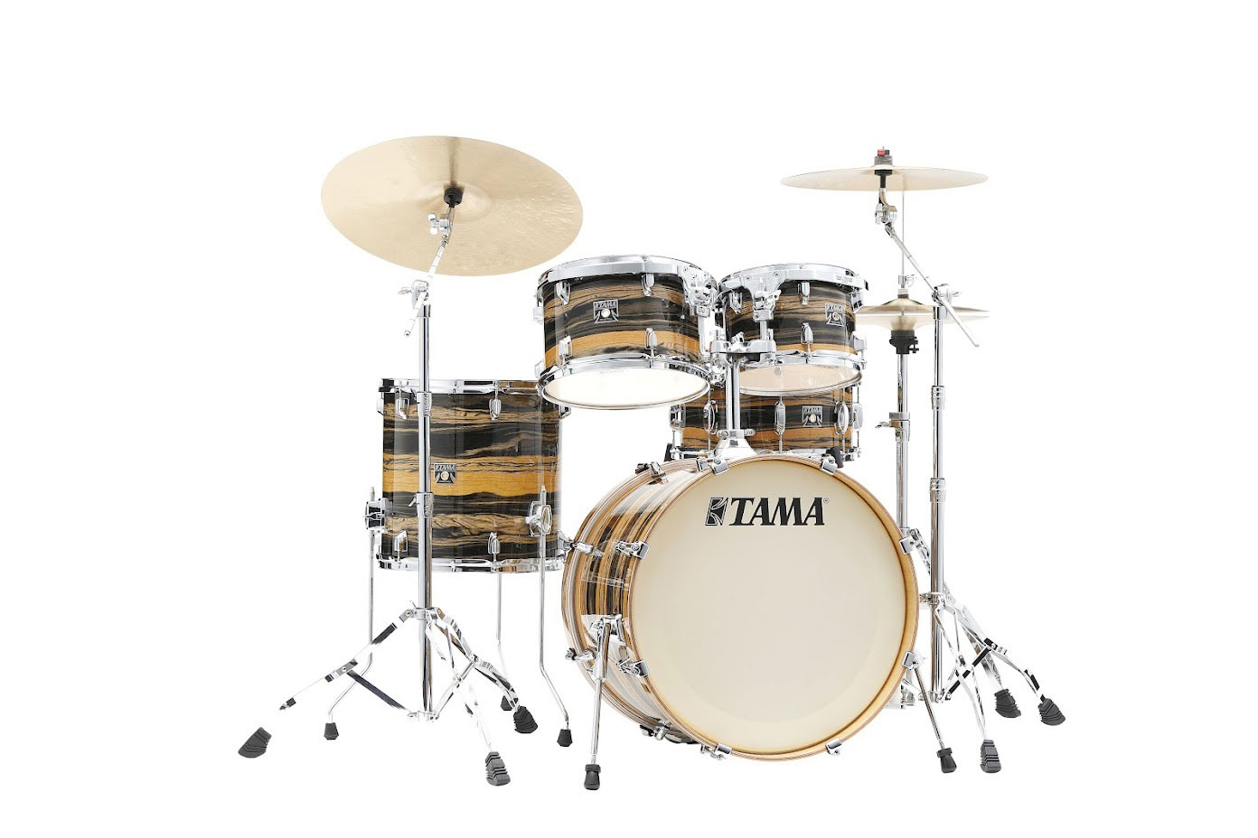 TAMA SUPERSTAR CLASSIC FUSION 20 DRUM KIT NATURAL EBONY TIGER WRAP