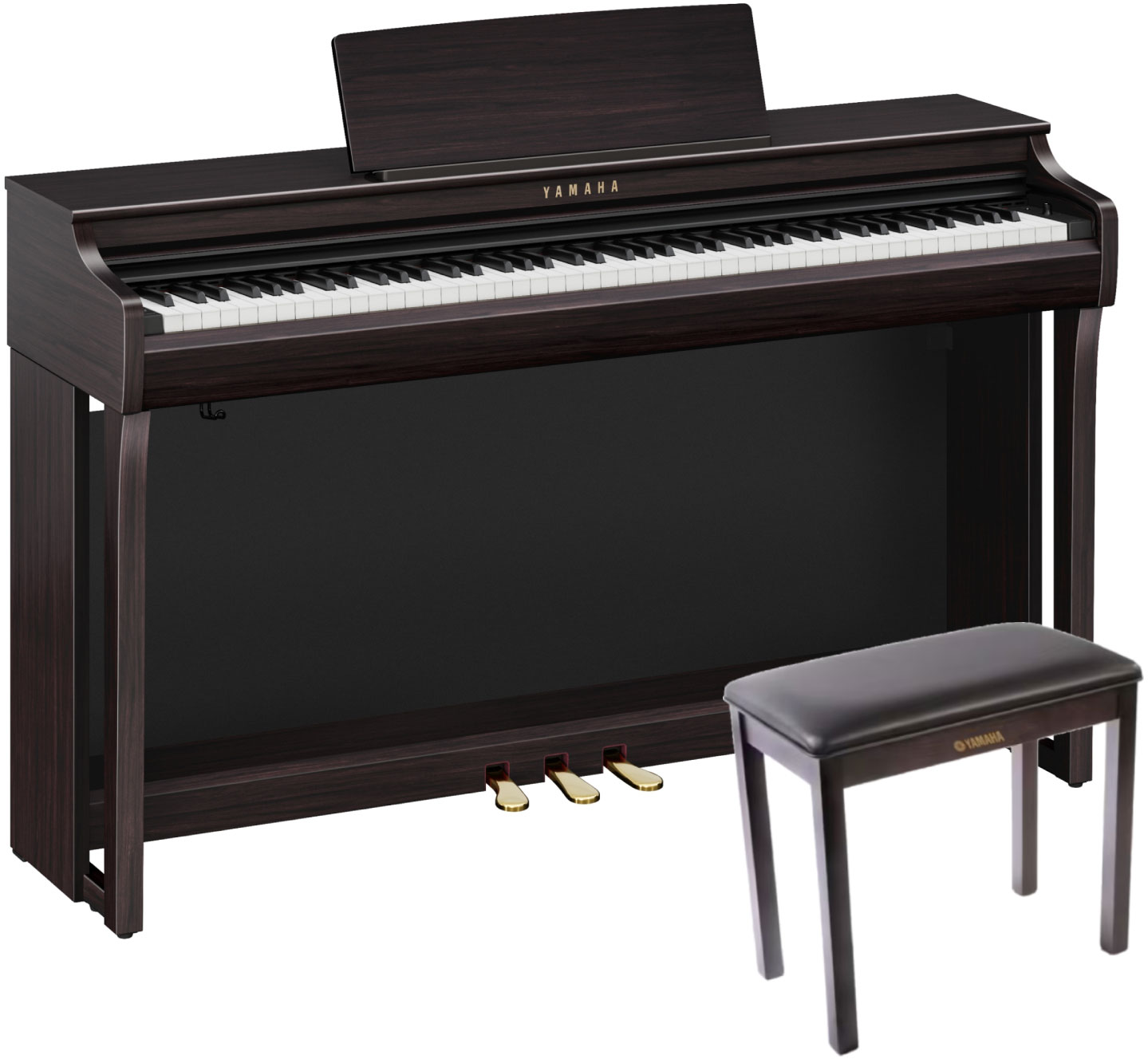 YAMAHA CLP 825 rosewood and his bench