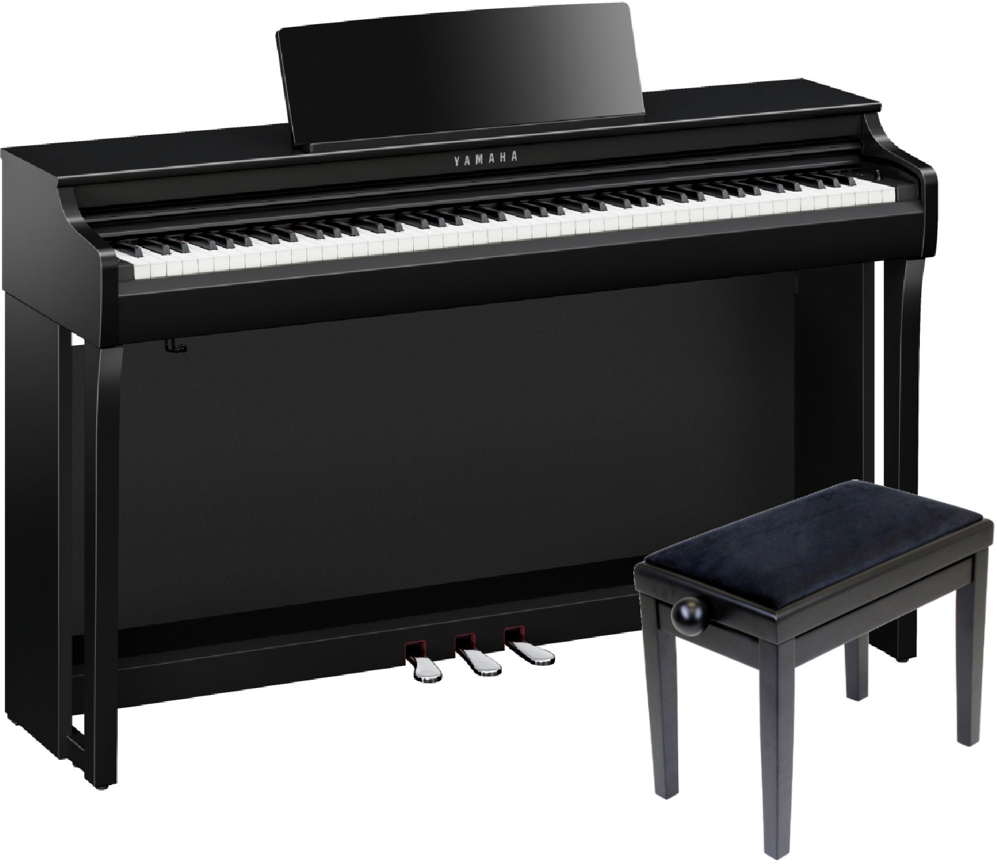 YAMAHA CLP 825 noir brillant et sa banquette