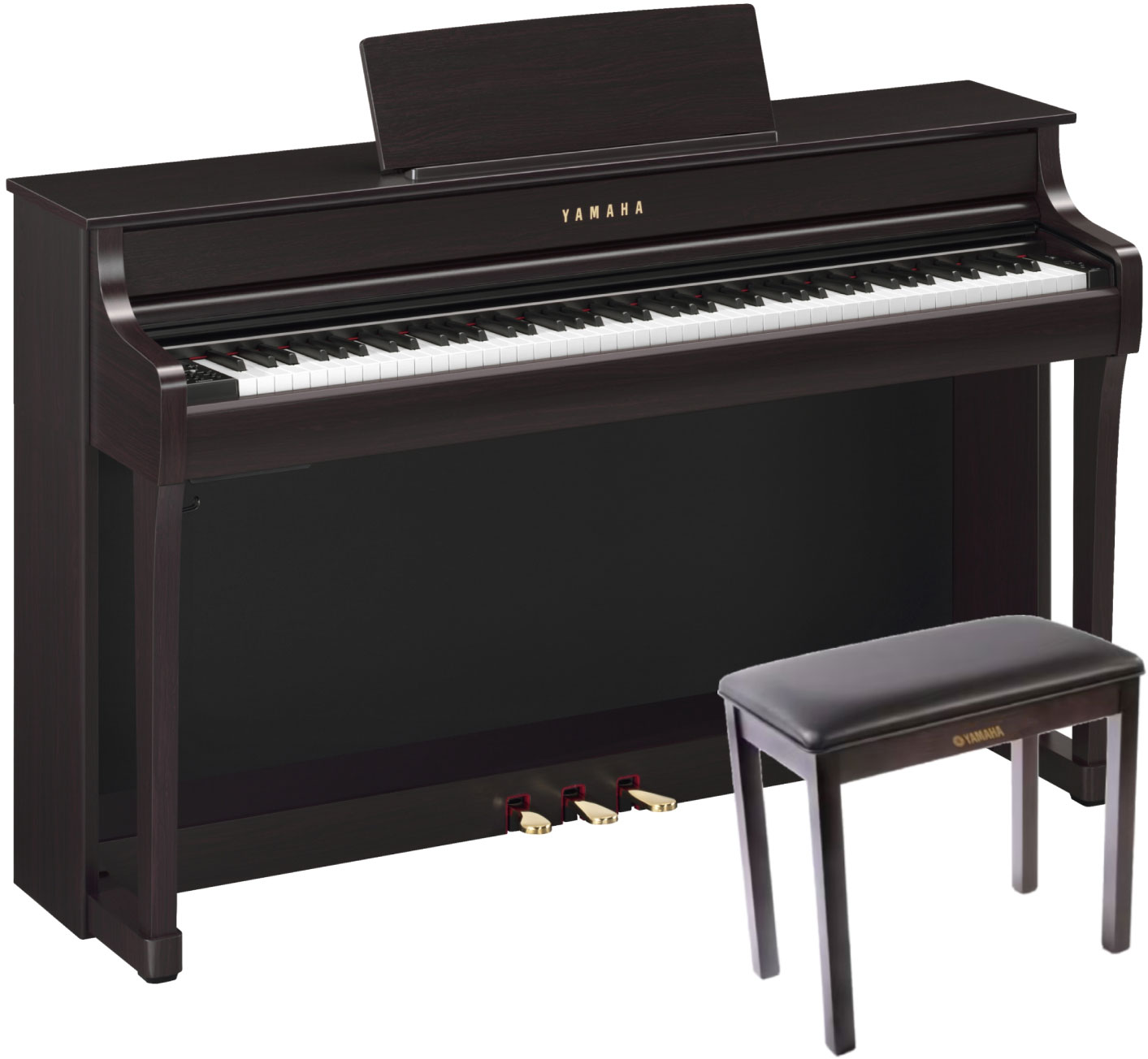 YAMAHA CLP 835 palissander and his bench