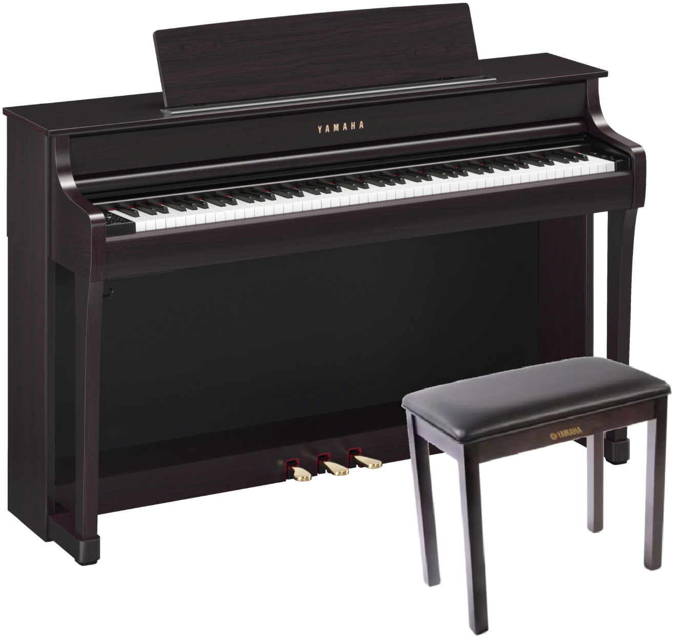 YAMAHA CLP 845 palissander and his bench