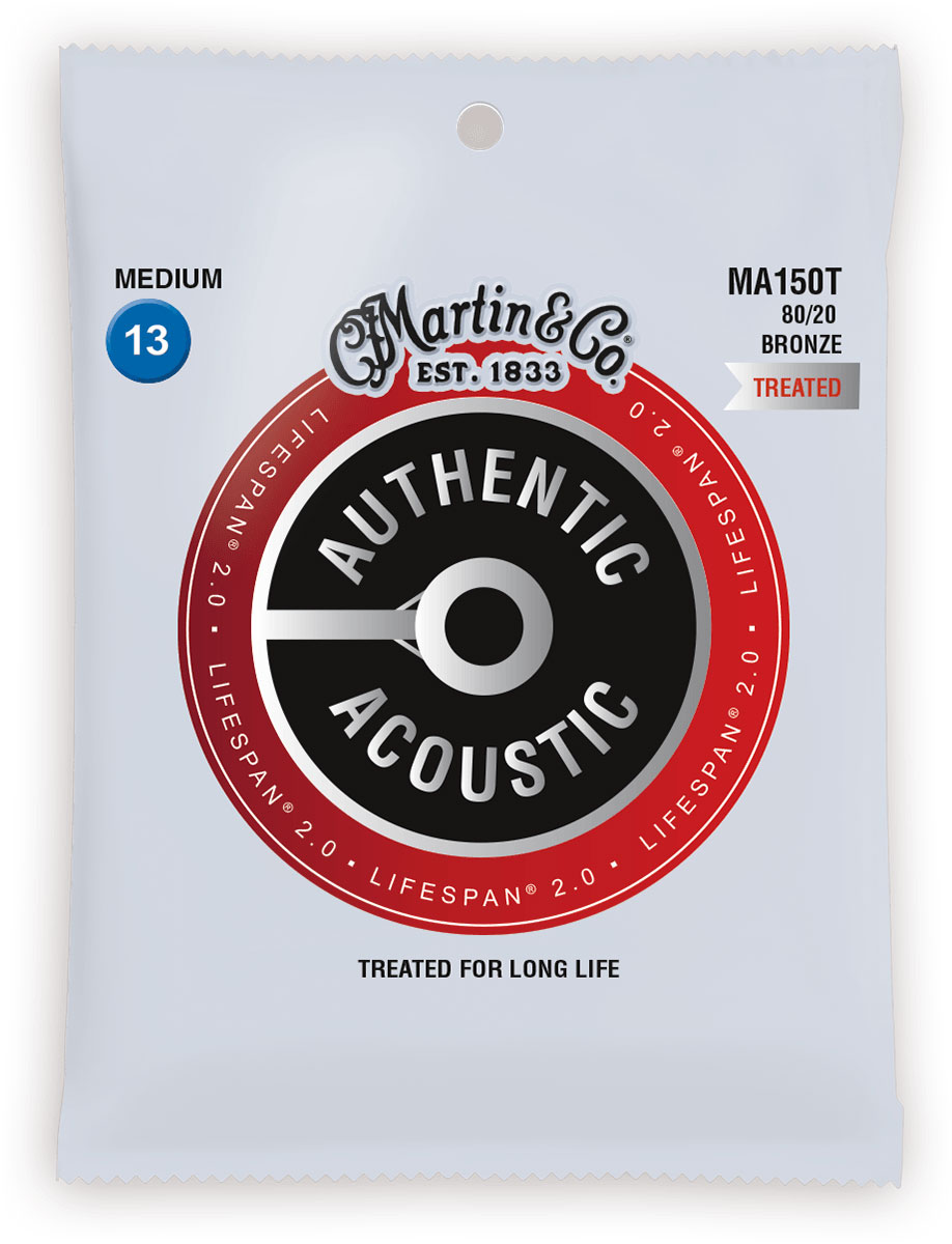 MARTIN STRINGS MA150T AUTHENTIC TREATED MEDIUM 80/20 BRONZE MEDIUM 13-17-26-35-45-56