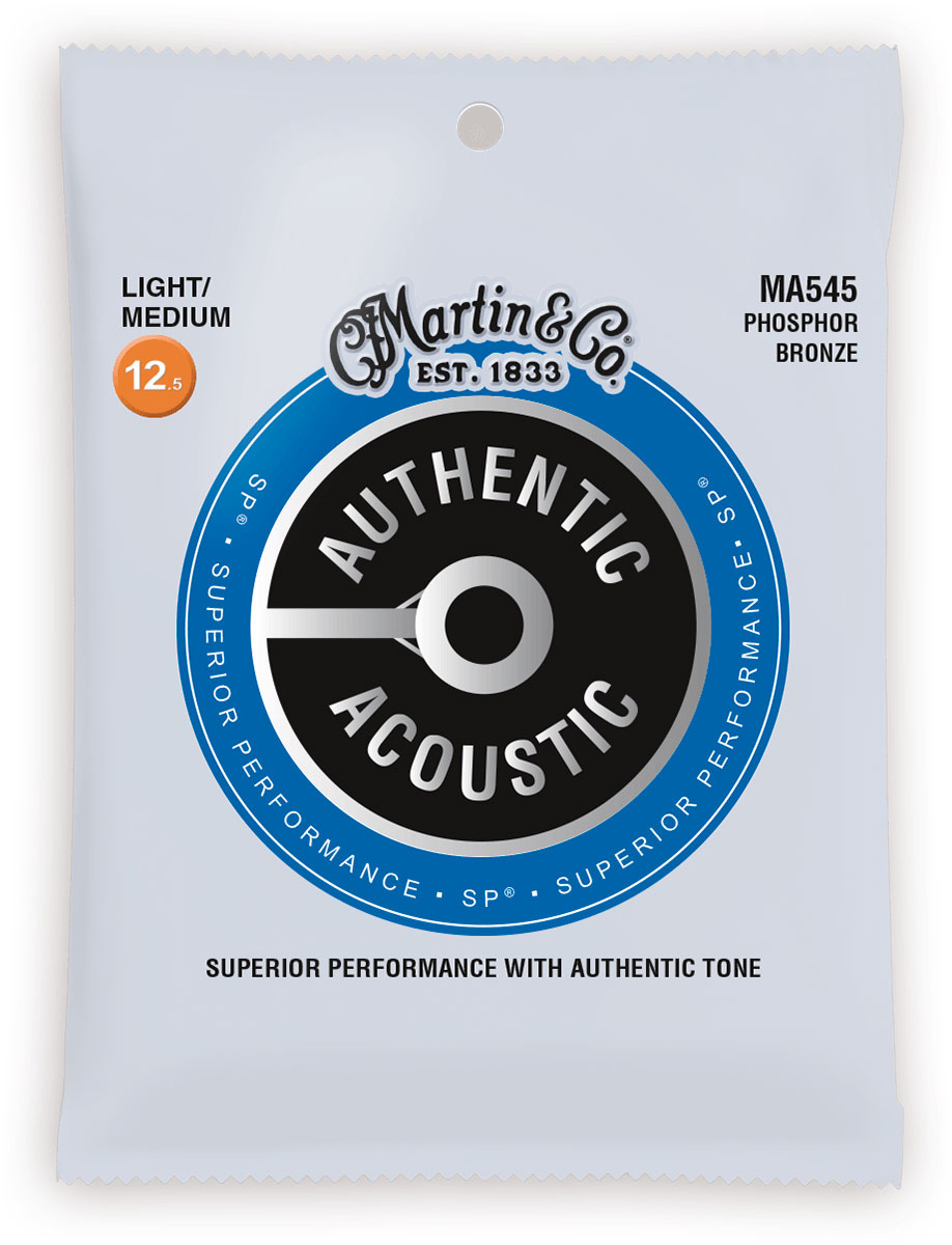 MARTIN & CO MA545 AUTHENTIC SP BLUEGRASS 92/8 PHOSPHOR BRONZE LIGHT/MEDIUM 12.5-16.5-25.5-33.5-43.5-55