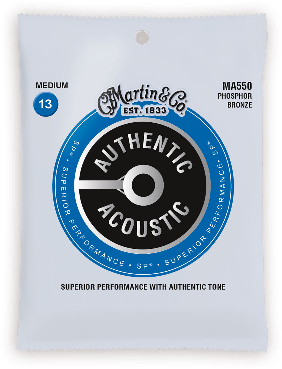 MARTIN & CO MA550 AUTHENTIC SP MEDIUM 92/8 PHOSPHOR BRONZE MEDIUM 13-17-26-35-45-56