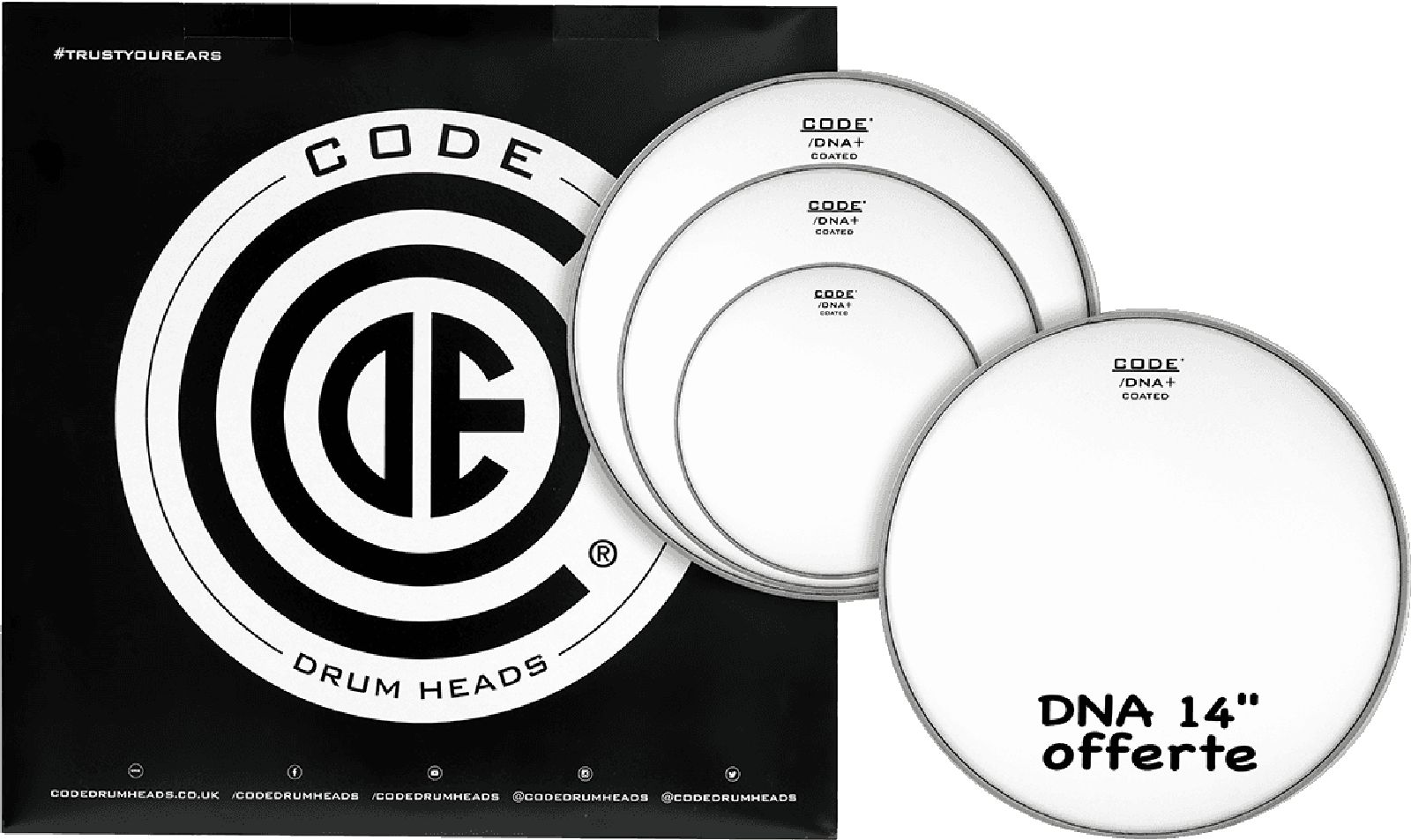 Code Drum Head Tom Pack Dna Sablee Fusion + Cc 14 Dna Sablee