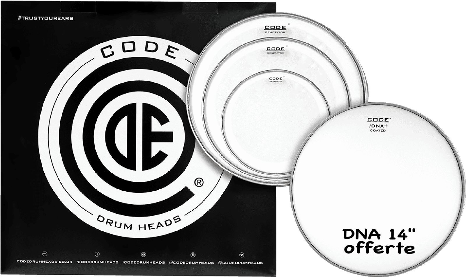 CODE DRUM HEAD TOM PACK GENERATOR CLEAR FUSION + CC 14